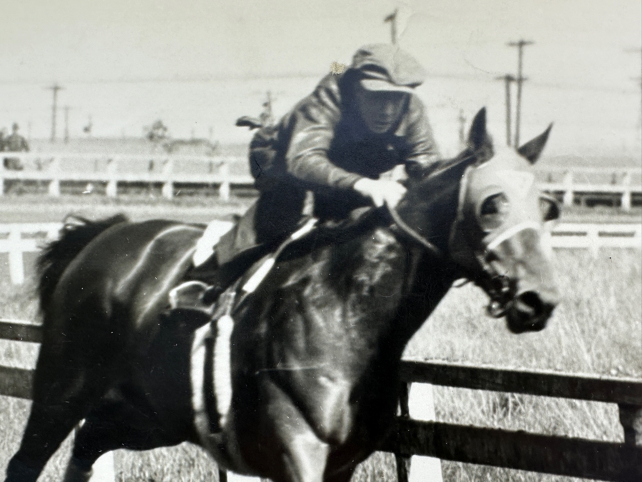 Just Added - Vintage 1937 Original B&W Photograph Of Seabiscuit And Red Pollard Horse Racing 10 X 8 [Photo 3]