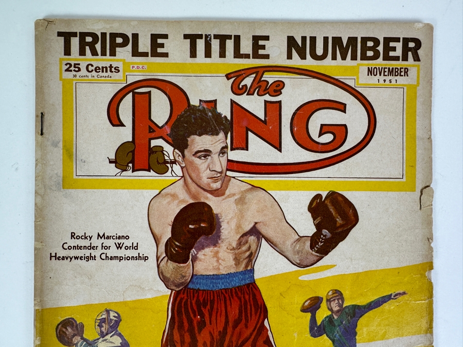 Just Added - Vintage November 1951 The Ring Boxing Magazine Featuring Rocky Marciano [Photo 2]