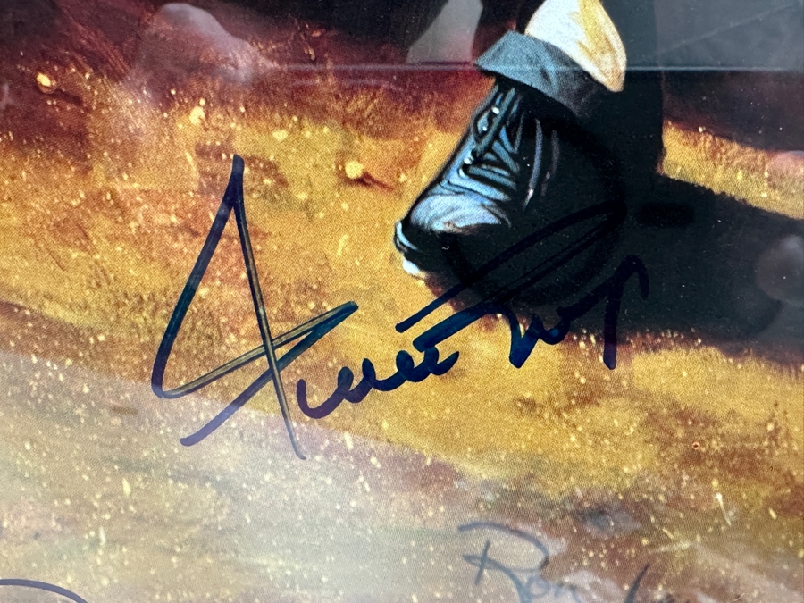 Autographed Ron Lewis Artwork Print Signed By Willie Mays, Mickey Mantle & Duke Snider Limited Edition Numbered 464 Of 500 20.5 X 25 Framed 27 X 31.5 [Photo 5]