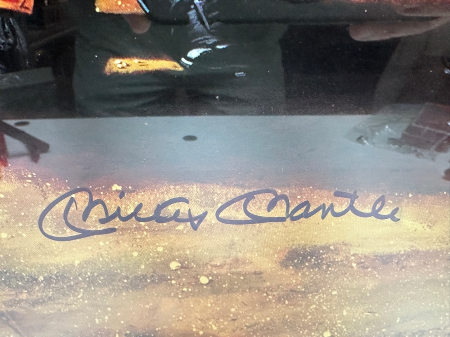 Autographed Ron Lewis Artwork Print Signed By Willie Mays, Mickey Mantle & Duke Snider Limited Edition Numbered 464 Of 500 20.5 X 25 Framed 27 X 31.5 [Photo 3]