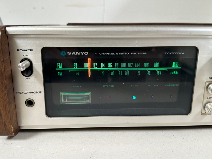 Just Added - Vintage SANYO 4 Channel Stereo Receiver Model DCX3000KA [Photo 2]