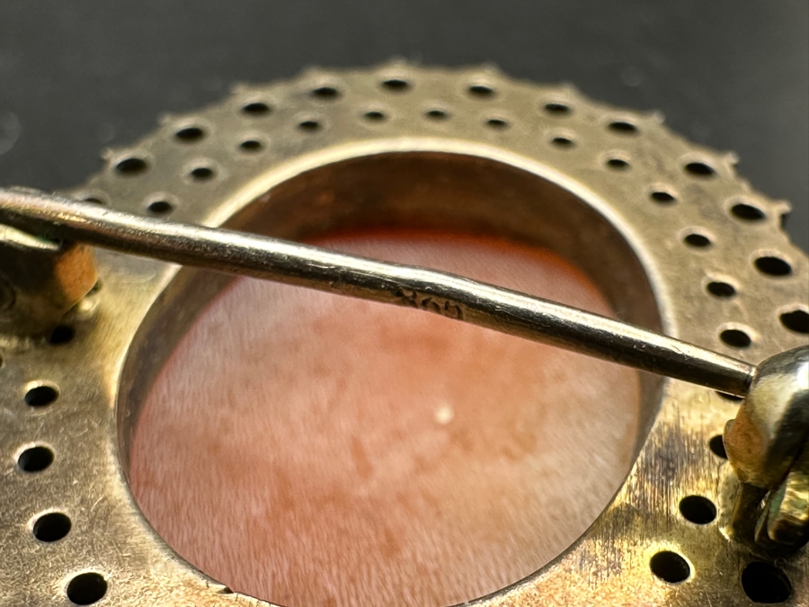 Just Added - Vintage European Silver Carved Cameo Combination Pendant / Pin Brooch 8.6g [Photo 8]