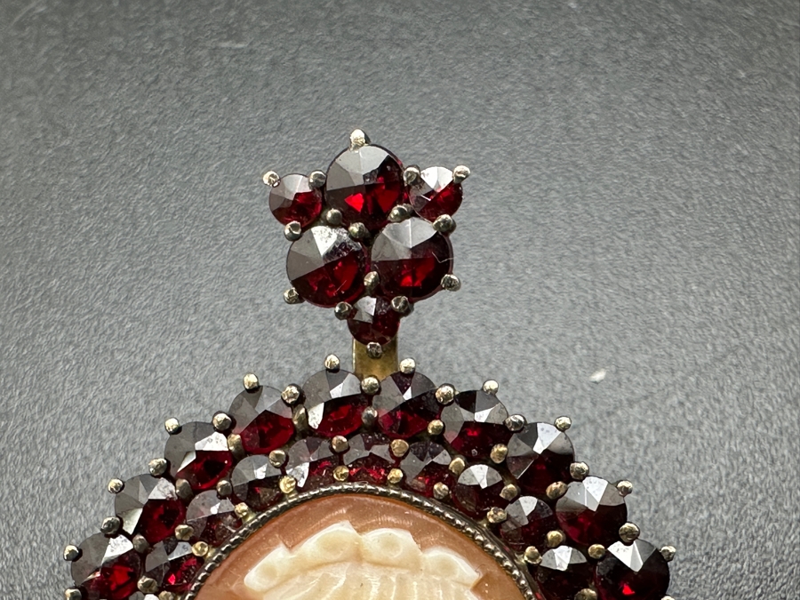 Just Added - Vintage European Silver Carved Cameo Combination Pendant / Pin Brooch 8.6g [Photo 5]