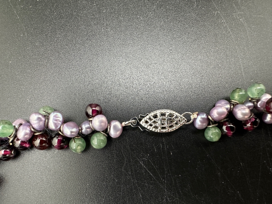 Just Added - Multi-Stone Pearl 17' Necklace [Photo 2]