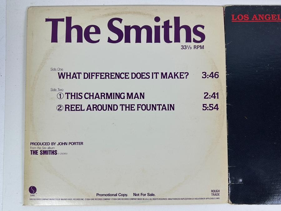 Just Added - The Smiths - What Difference Does It Make? / X - Los Angeles Vinyl Record Album [Photo 2]