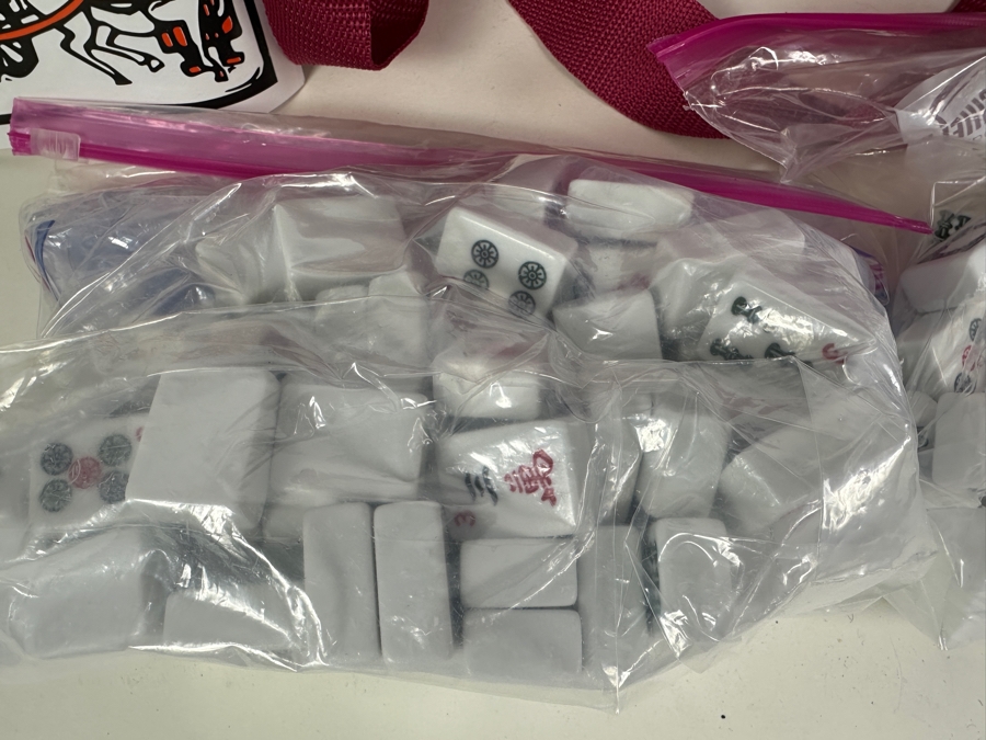 Just Added - Mah-Jongg Tiles Game Set With Pair Of Books [Photo 3]