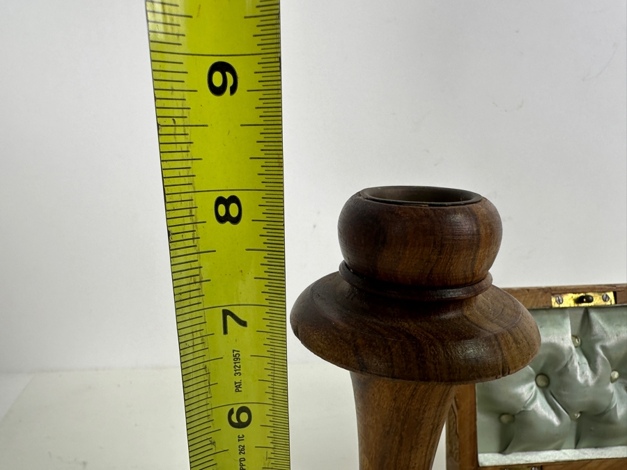 Just Added - Carved Wooden Box 5W X 3.5D X 3.5H And 8' Carved Wooden Candle Holders [Photo 5]