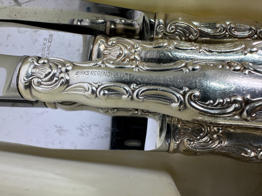 Just Added - Birks Regency Silverplate Flatware Set Approximate Service For 5-6 [Photo 7]
