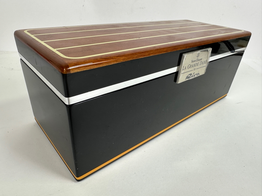 Just Added - Veuve Clicquot La Grande Dame By Riva Inlaid Lacquer Wooden Box (No Liquor) 13W X 5.5D X 5H [Photo 4]