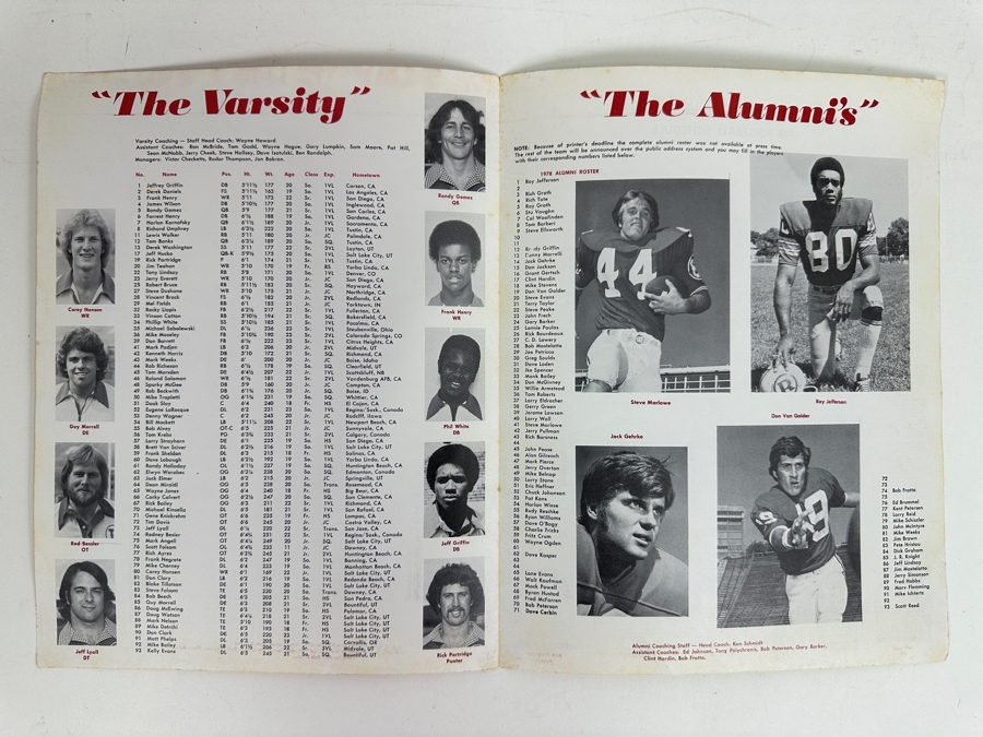 Just Added - Pair Of 1978 University Of Utah Spring College Football Game Programs [Photo 2]