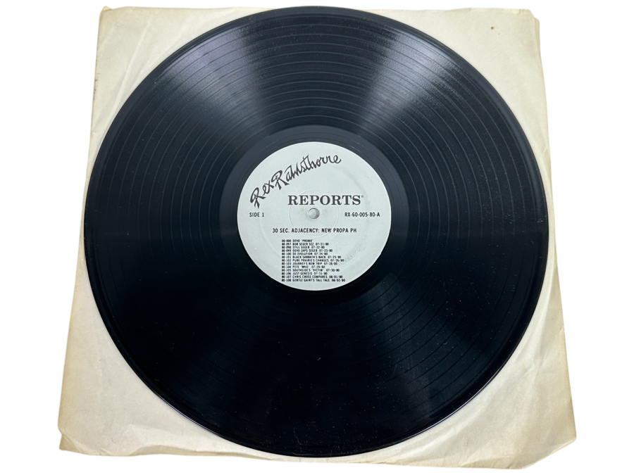 Just Added - Rare Rex Rawsthorne Reports Vinyl Record Featuring Devo, Black Sabbath, Van Halen, Aerosmith & More RX-60-005-80 1980 [Photo 2]