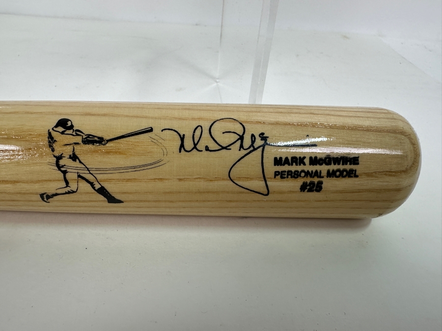 Just Added - Mark McGwire Peronal Model #25 Souvenir Wooden Rawlings Adirondack Bat And Factory Sealed Upper Deck 30 Card Set Celebrating Mark McGwire's 500th Home Run Upper Deck [Photo 2]