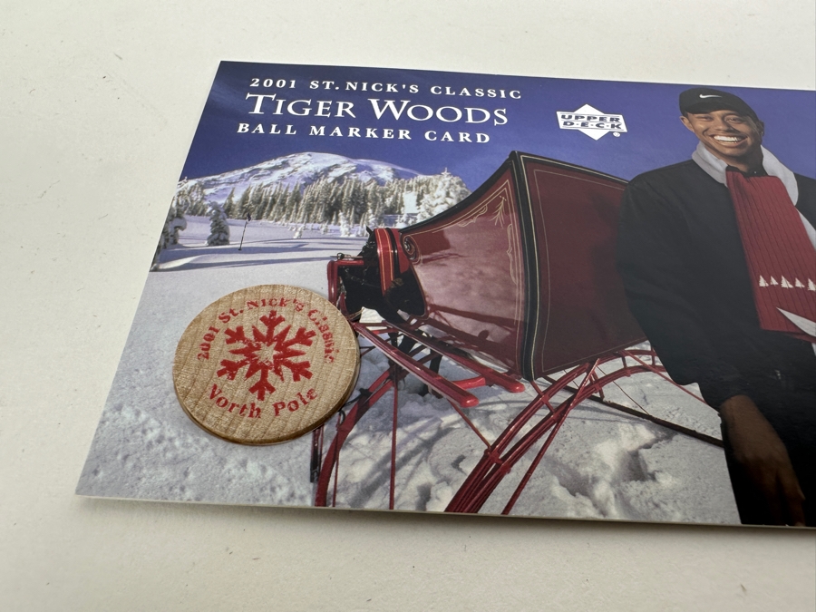 Just Added - 2001 St. Nick's Classic Tiger Woods Ball Marker Card From Upper Deck [Photo 5]