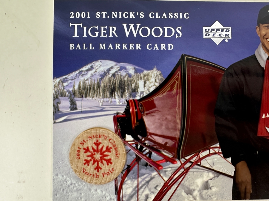 Just Added - 2001 St. Nick's Classic Tiger Woods Ball Marker Card From Upper Deck [Photo 4]
