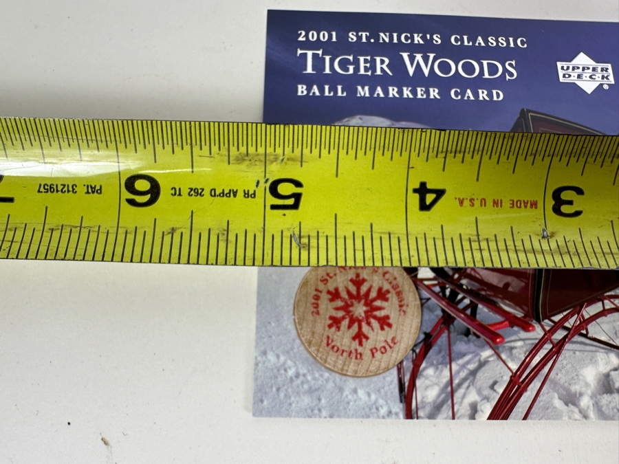 Just Added - 2001 St. Nick's Classic Tiger Woods Ball Marker Card From Upper Deck [Photo 8]