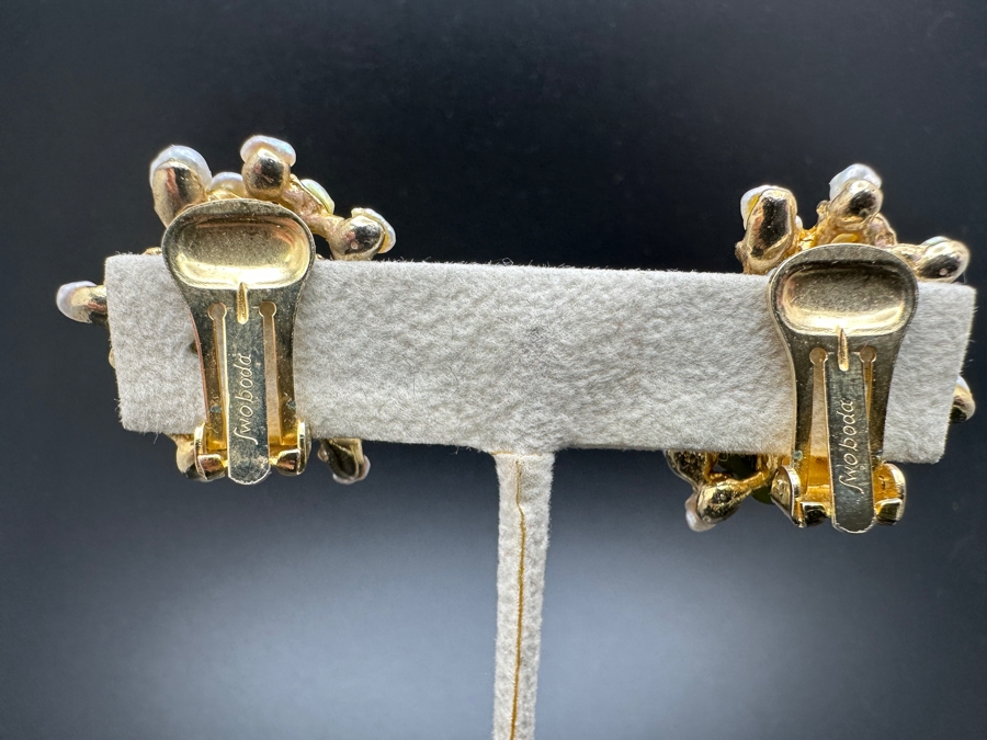 Edward Swoboda (1917-2013) Signed Brooch Pin And Matching Clip-on Earrings [Photo 11]