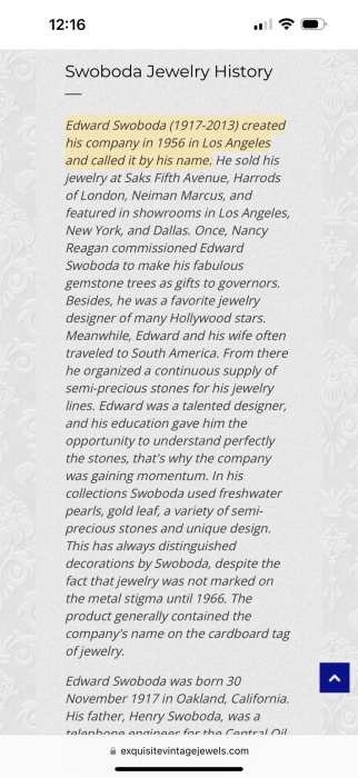 Edward Swoboda (1917-2013) Signed Brooch Pin And Matching Clip-on Earrings [Photo 12]