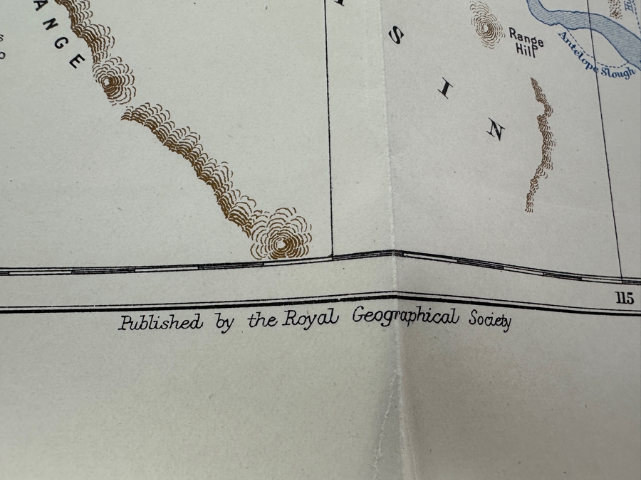 Original Antique 1915 Map & Article: The Reclamation Of A Desert By Godfrey Sykes From The Geographical Journal 1915 [Photo 8]