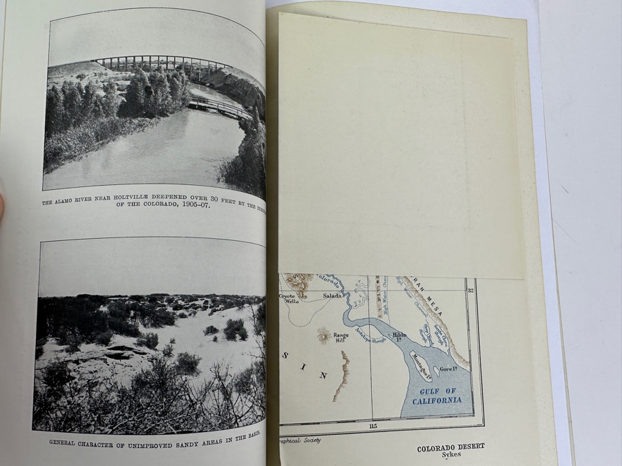 Original Antique 1915 Map & Article: The Reclamation Of A Desert By Godfrey Sykes From The Geographical Journal 1915 [Photo 6]