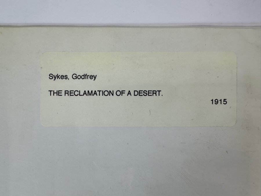 Original Antique 1915 Map & Article: The Reclamation Of A Desert By Godfrey Sykes From The Geographical Journal 1915 [Photo 3]