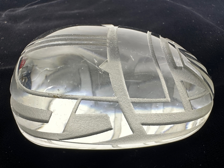 Art Deco Style Crystal Glass Scarab Beetle Paperweight 3.5W X 2.25D X 1.5H [Photo 2]
