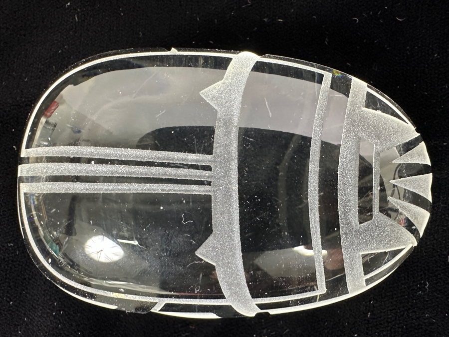 Art Deco Style Crystal Glass Scarab Beetle Paperweight 3.5W X 2.25D X 1.5H [Photo 4]