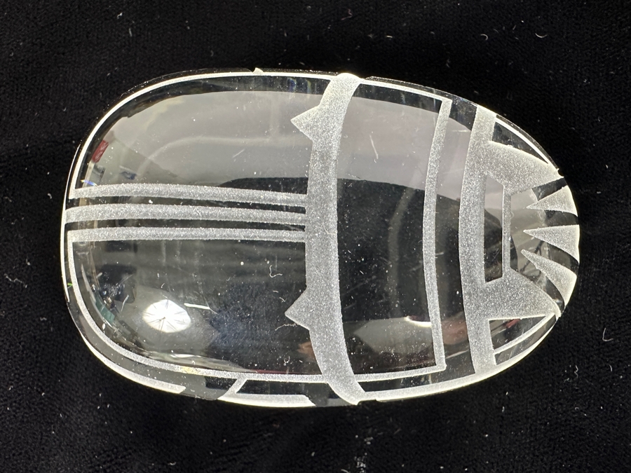 Art Deco Style Crystal Glass Scarab Beetle Paperweight 3.5W X 2.25D X 1.5H [Photo 5]