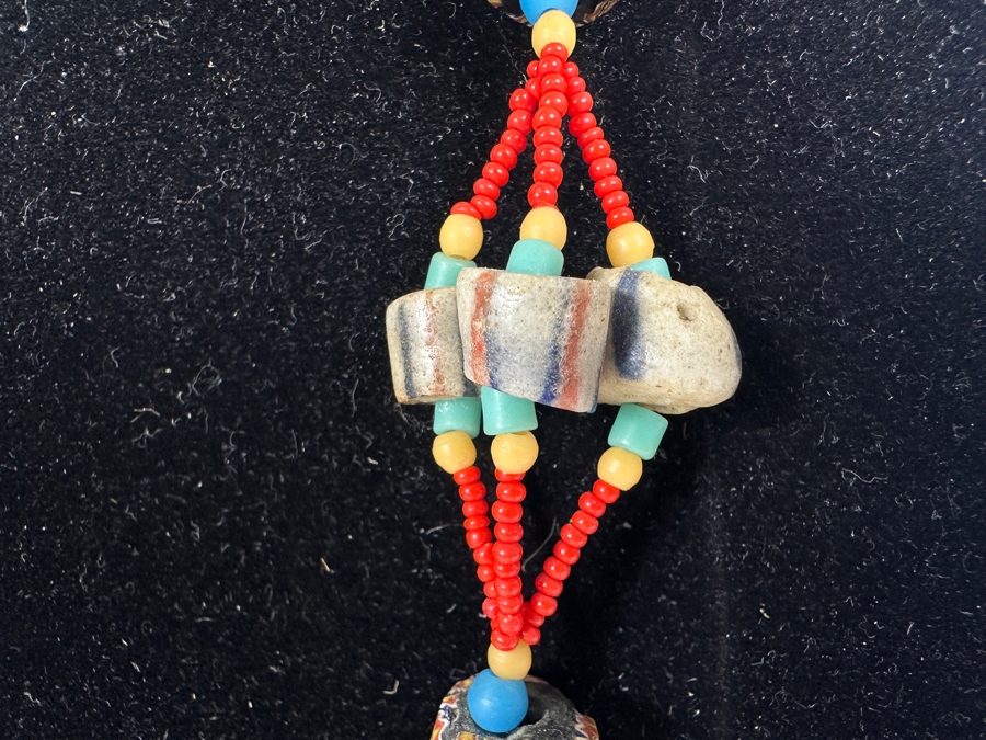 Venetian Millefiori African Glass Trade Bead 34' Necklace [Photo 5]