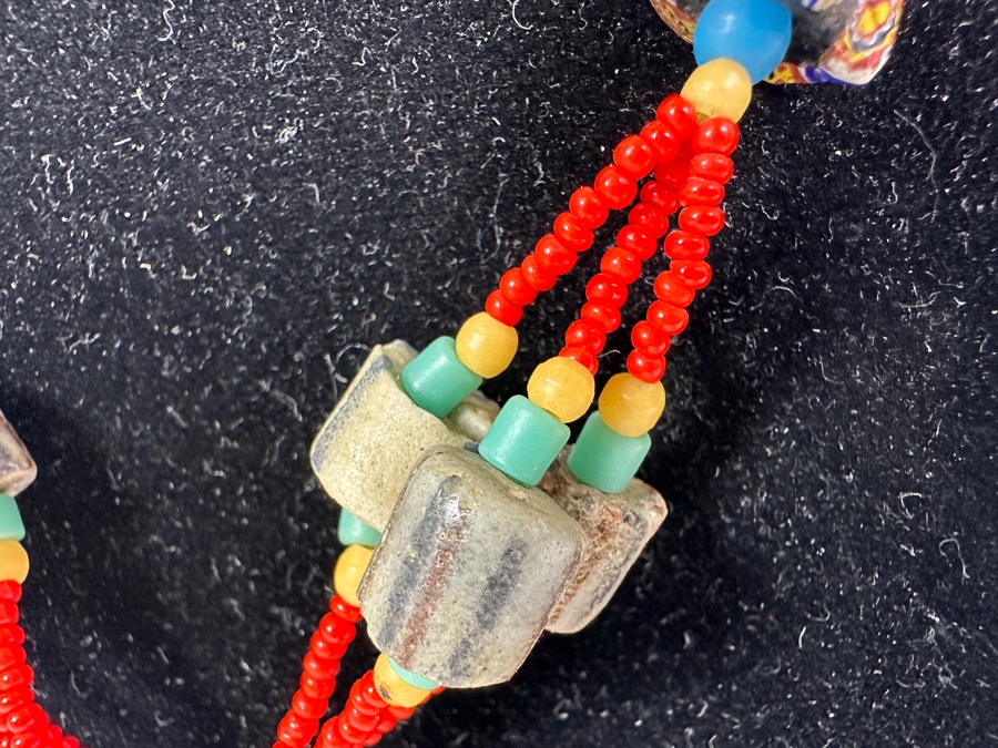 Venetian Millefiori African Glass Trade Bead 34' Necklace [Photo 4]