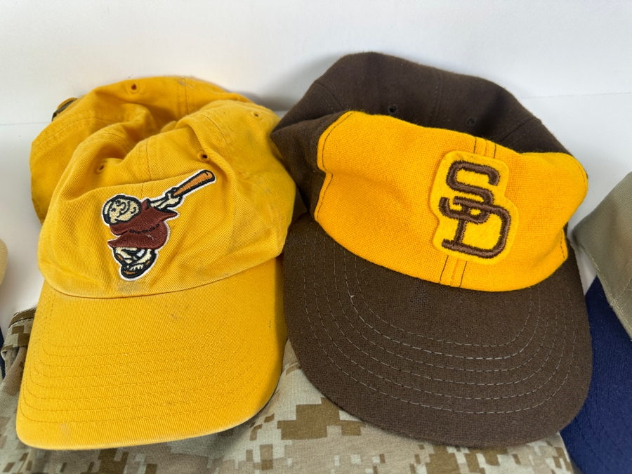 (4) Padres Baseball Hats & T-Shirt [Photo 2]