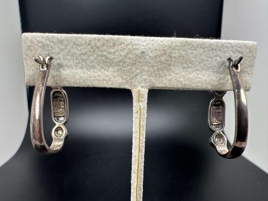 Sterling Silver Marcastie Earrings 6.4g [Photo 4]