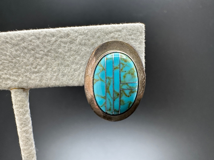 Sterling Silver Turquoise Earrings 4.1g [Photo 4]