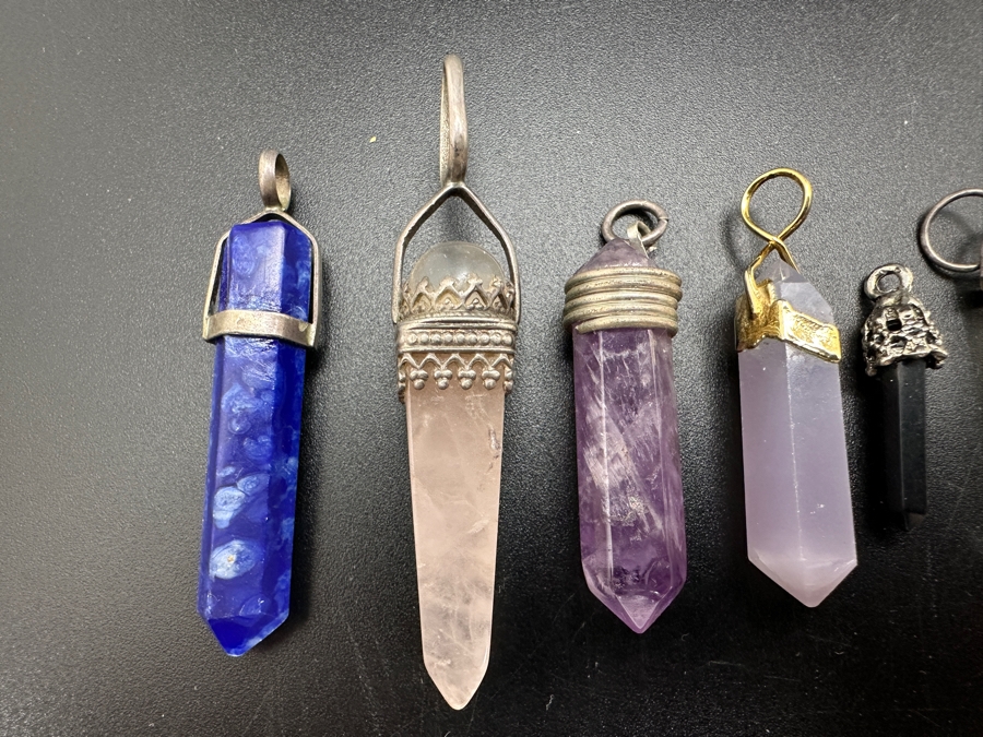 (8) Assorted Stone / Crystal Pendants [Photo 2]