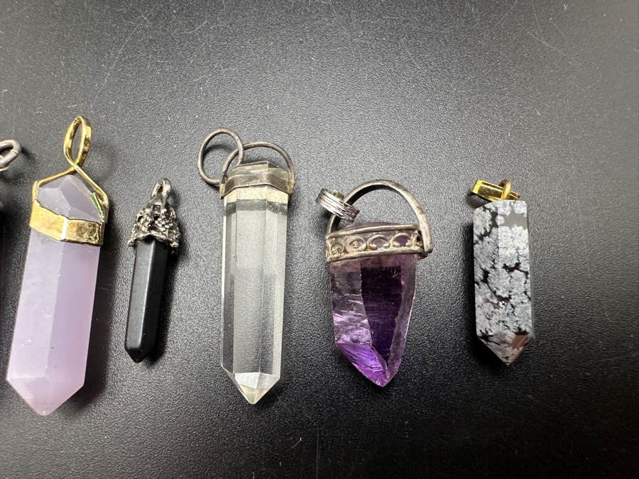 (8) Assorted Stone / Crystal Pendants [Photo 4]
