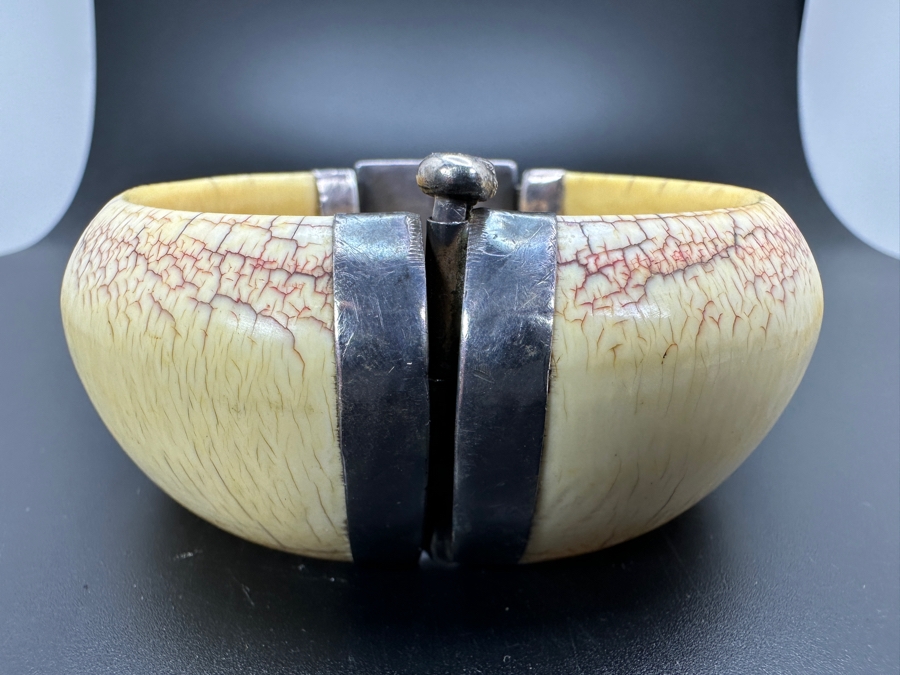 Vintage Bone Bangle Bracelet [Photo 6]