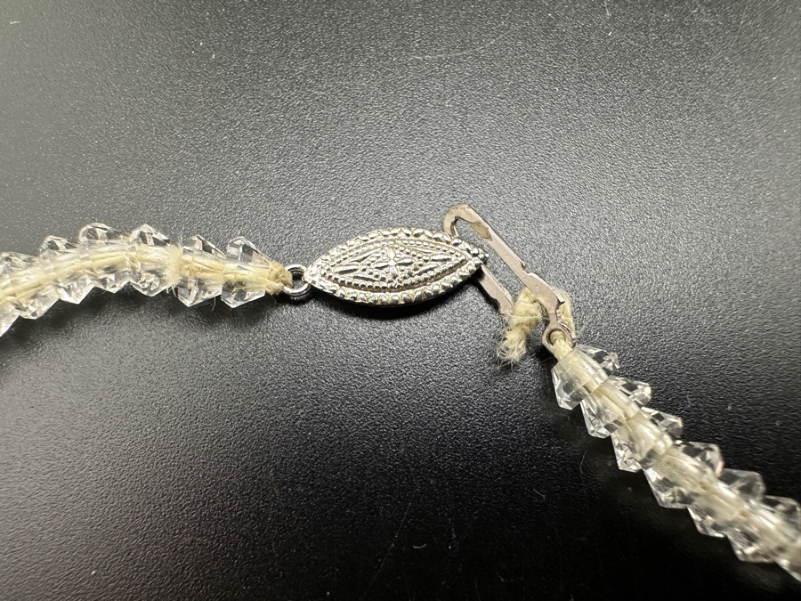 Vintage Graduated Crystal 16' Necklace With Silver Clasp [Photo 3]