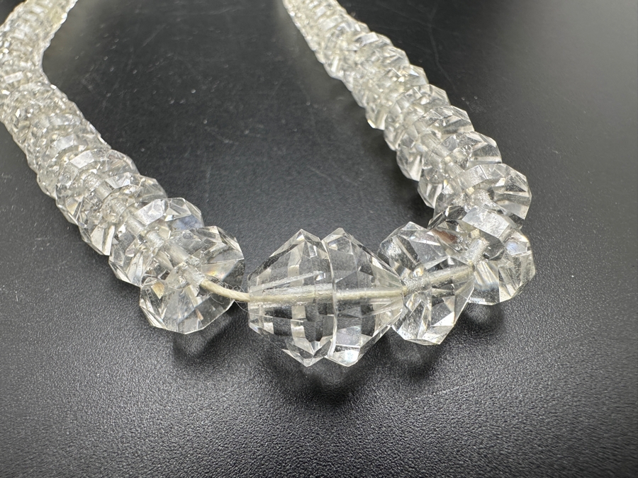 Vintage Graduated Crystal 16' Necklace With Silver Clasp [Photo 2]