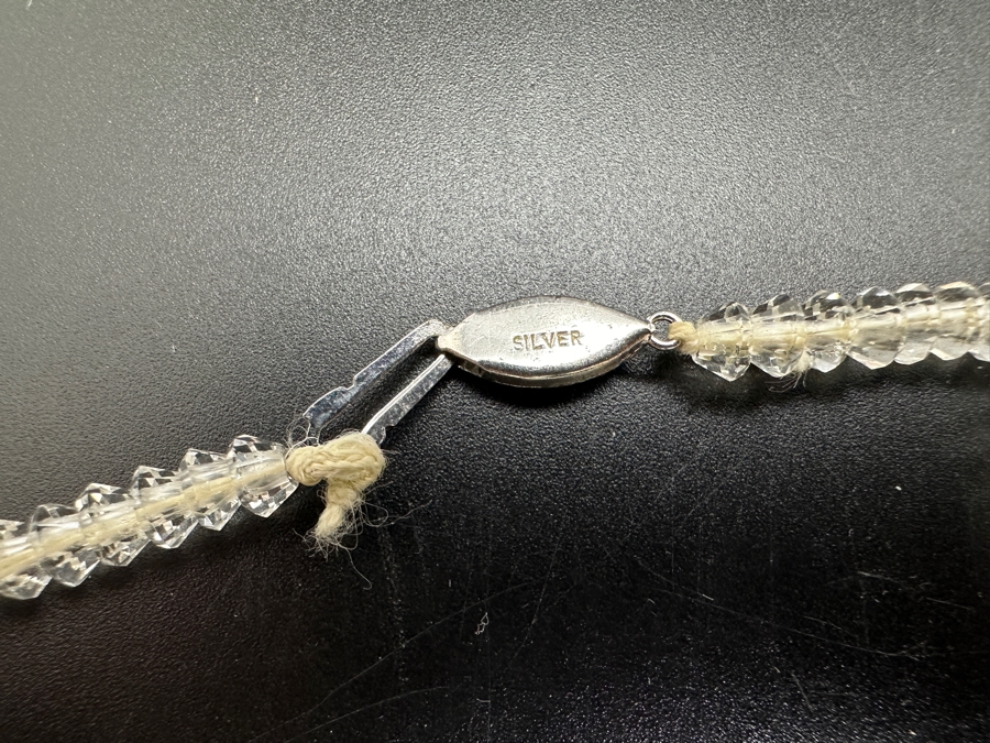 Vintage Graduated Crystal 16' Necklace With Silver Clasp [Photo 4]