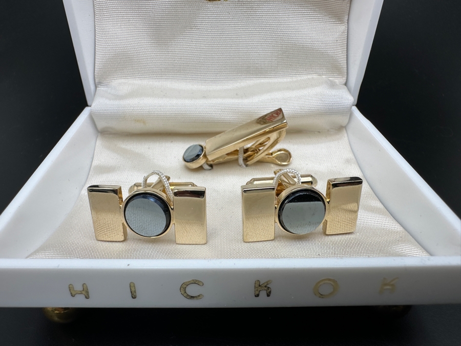 New Old Stock MCM Hickok Tie & Cuff Link Set [Photo 2]