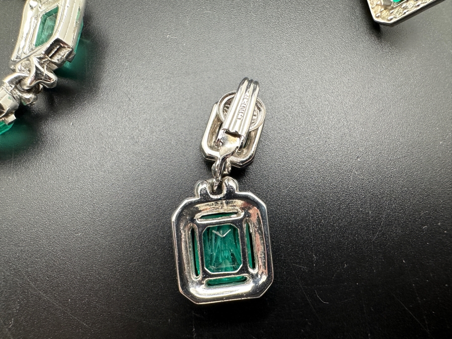 Vintage Signed Ciner Jewerly Bracelet With Matching Clip-on Earrings [Photo 5]