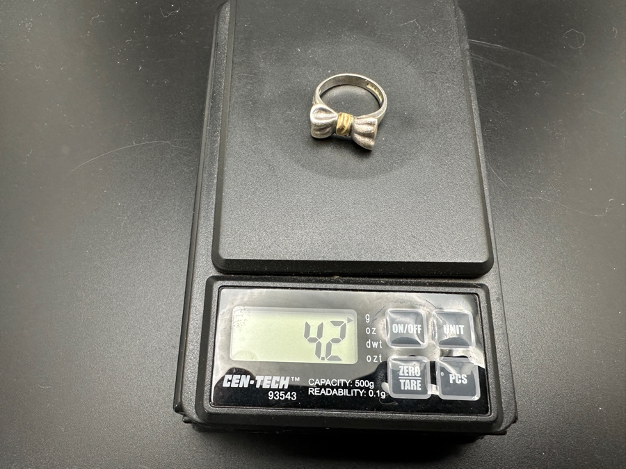 Tiffany & Co. Sterling Silver / 18K Gold Size 5 Ring 4.2g [Photo 8]