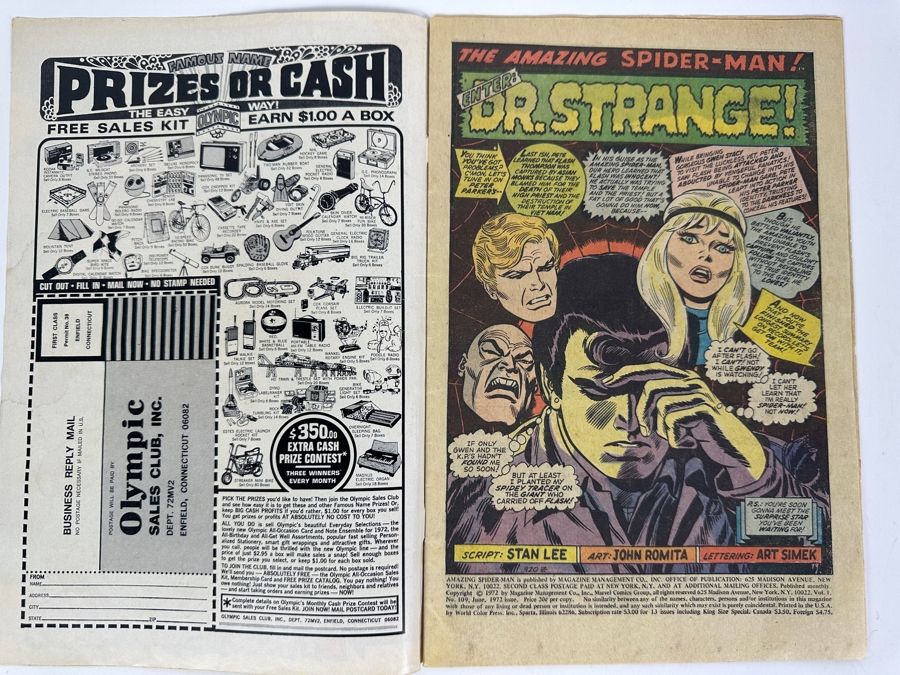 Vintage 1972 Marvel Comics The Amazing Spider-Man #109 Dr. Strange Comic Book [Photo 4]