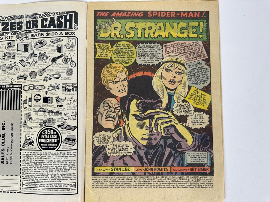Vintage 1972 Marvel Comics The Amazing Spider-Man #109 Dr. Strange Comic Book [Photo 5]
