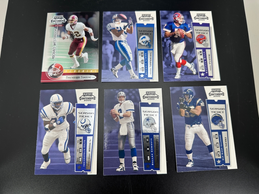 Playoff Contenders 2000 NFL Football Trading Cards Some Signed Rookie Cards - See Photos For Sampling [Photo 11]