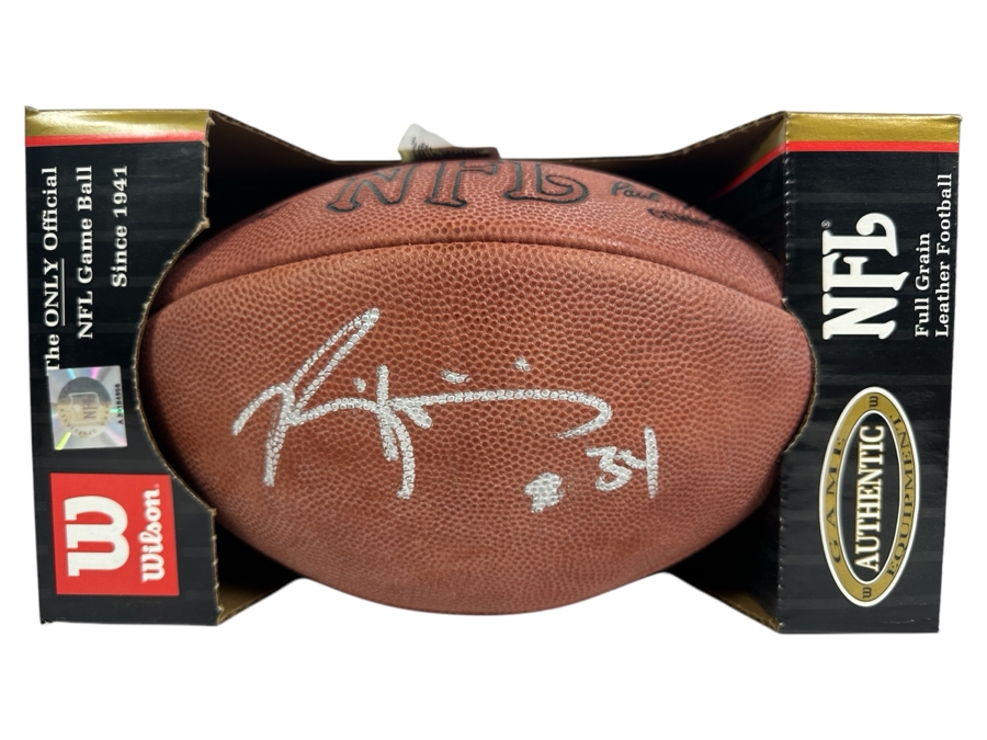 Signed Ricky Williams Football #34 [Photo 1]