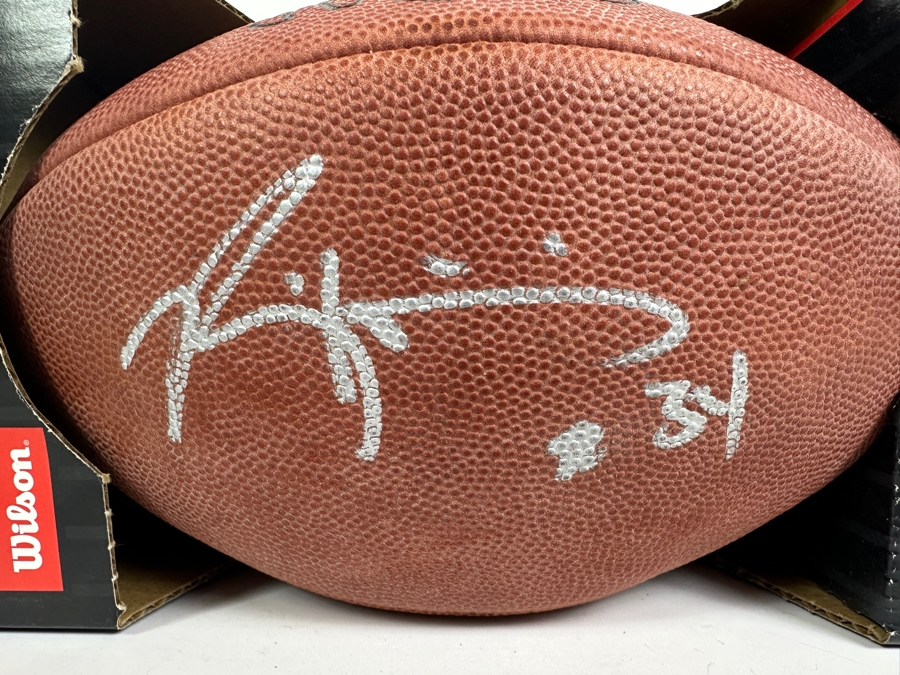 Signed Ricky Williams Football #34 [Photo 2]