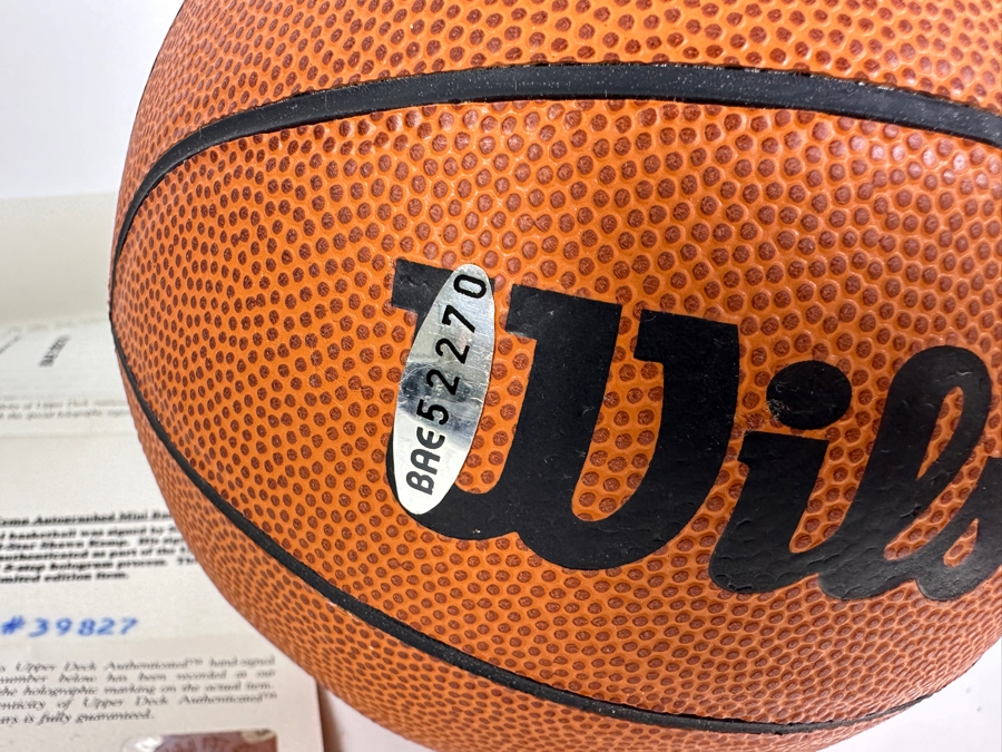 Signed Shawn Kemp Mini Basketball With Upper Deck COA [Photo 3]