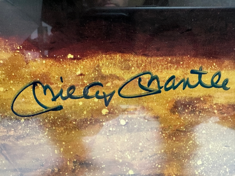 Autographed Ron Lewis Artwork Print Signed By Willie Mays, Mickey Mantle & Duke Snider Limited Edition Numbered 397 Of 500 20.5 X 25 Framed 27 X 31.5 (LAST COPY) [Photo 7]