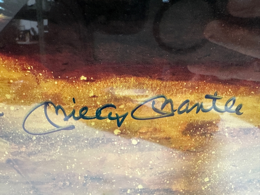 Autographed Ron Lewis Artwork Print Signed By Willie Mays, Mickey Mantle & Duke Snider Limited Edition Numbered 397 Of 500 20.5 X 25 Framed 27 X 31.5 (LAST COPY) [Photo 6]