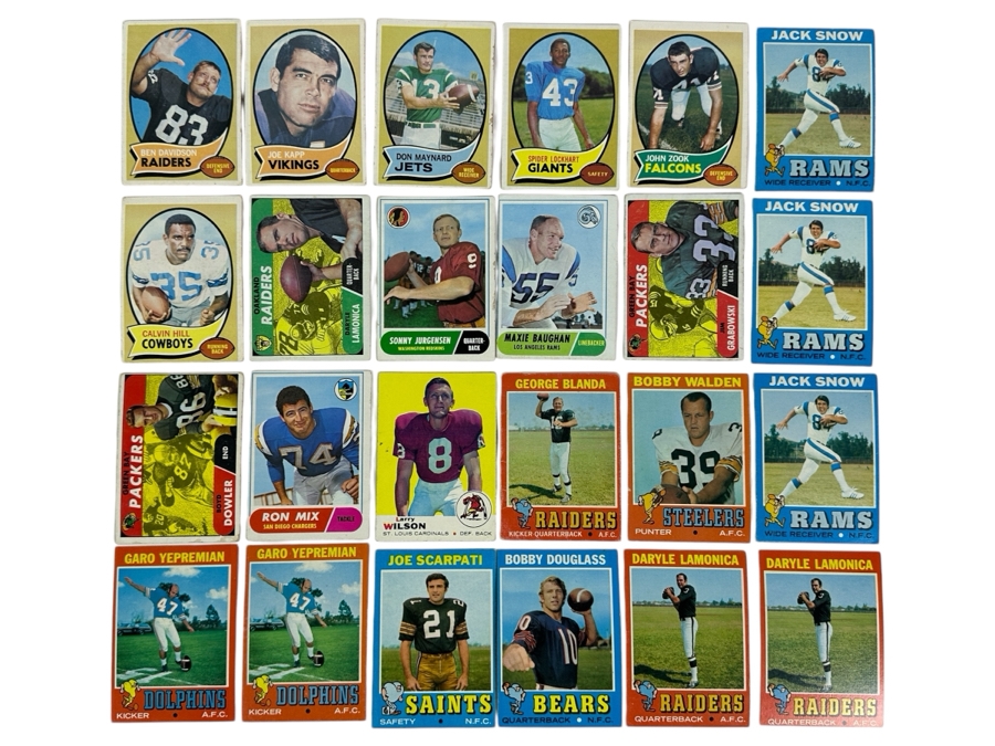(24) Various Topps NFL Football Cards From 1969, 1970 & 1971 [Photo 1]